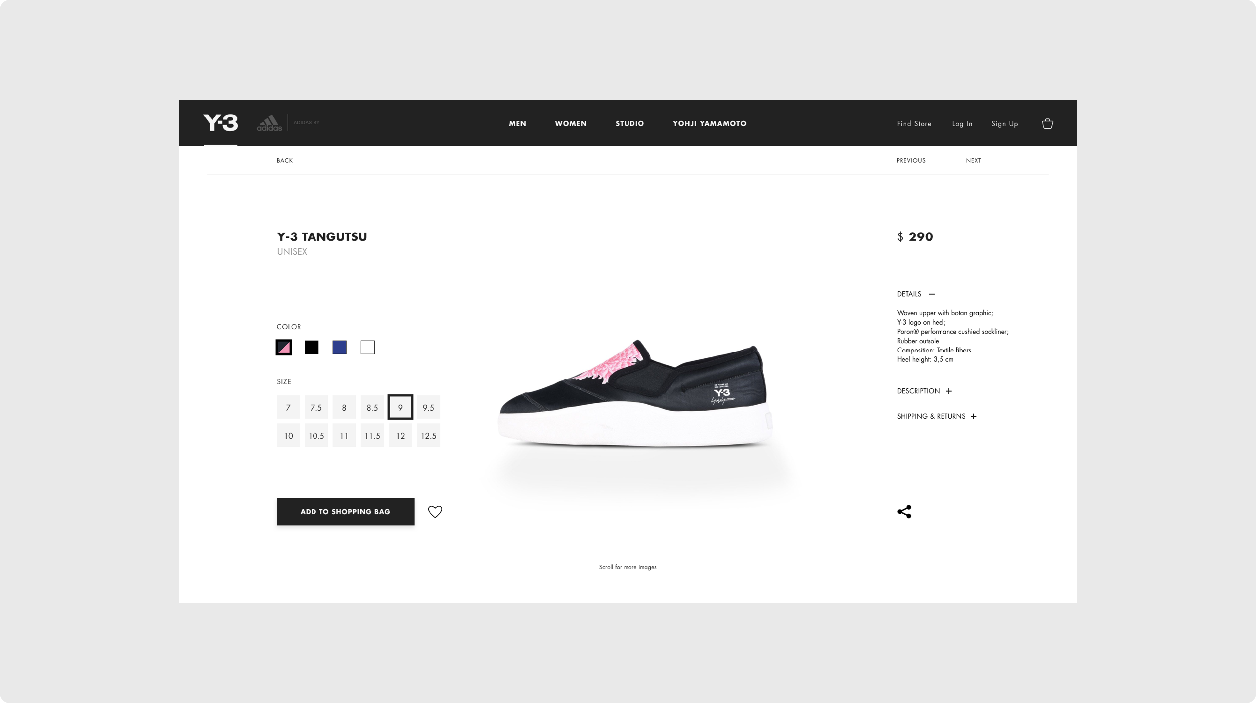 Y-3 Homepage