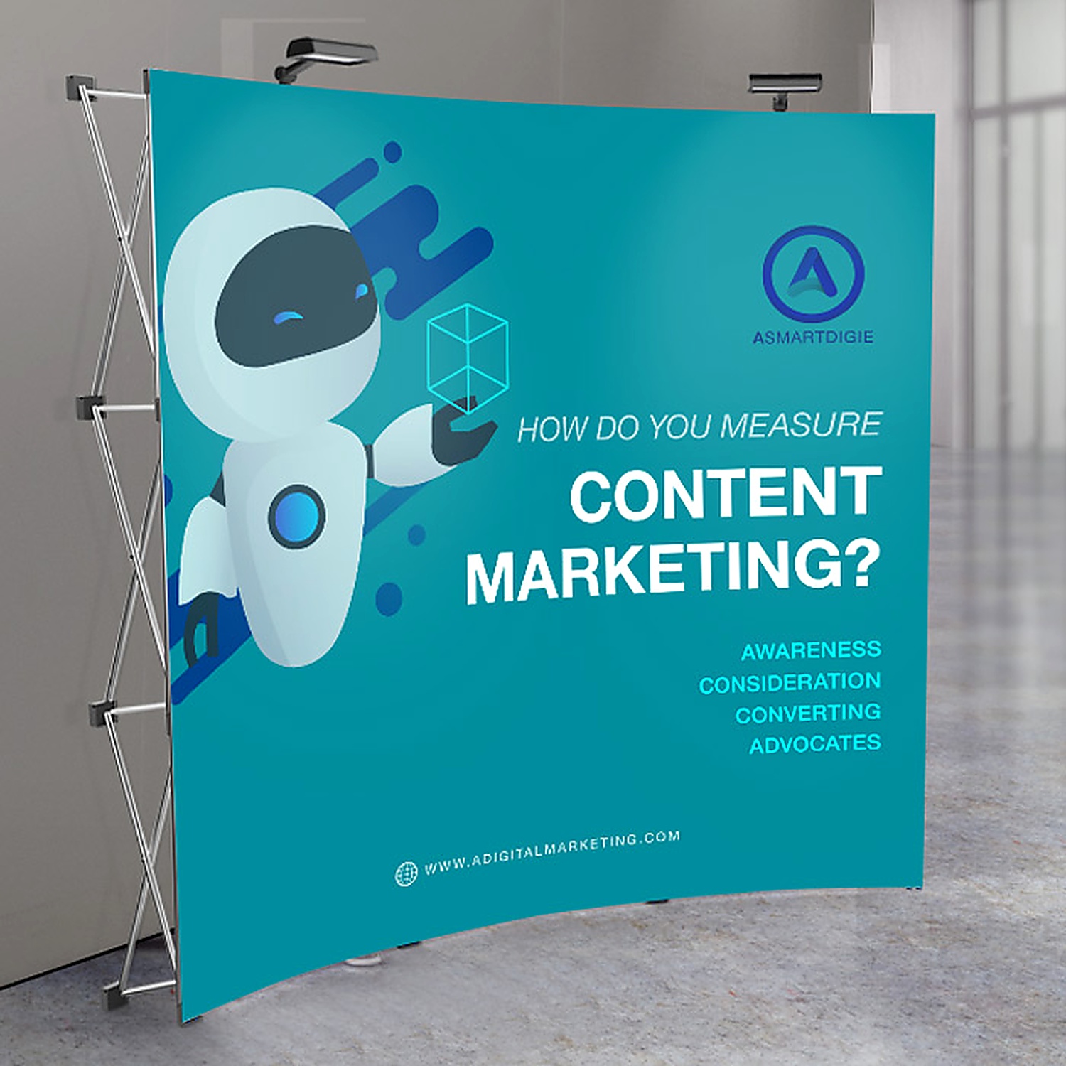Curved Pop-Up Display