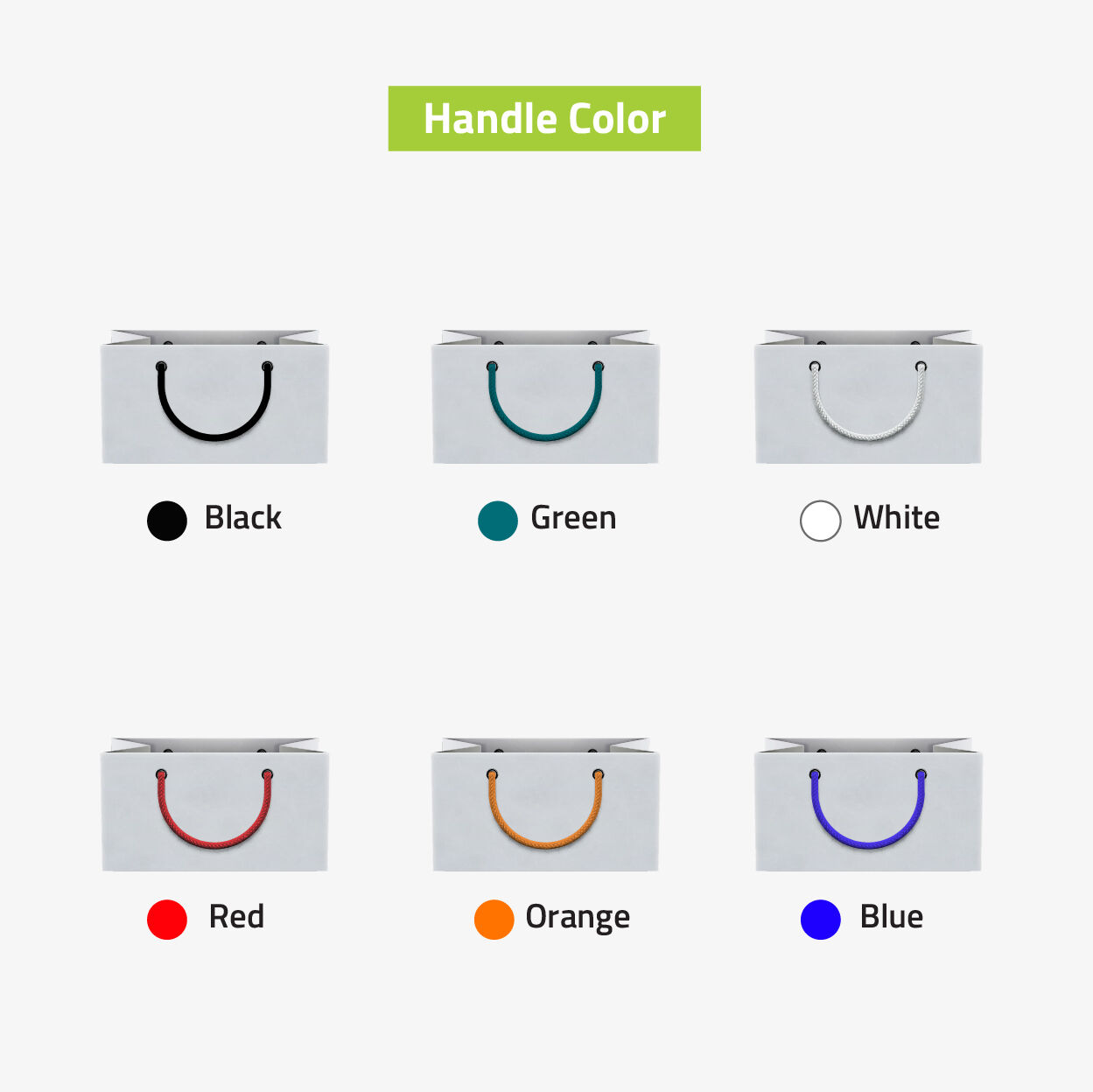 Gift Bags Handle Color