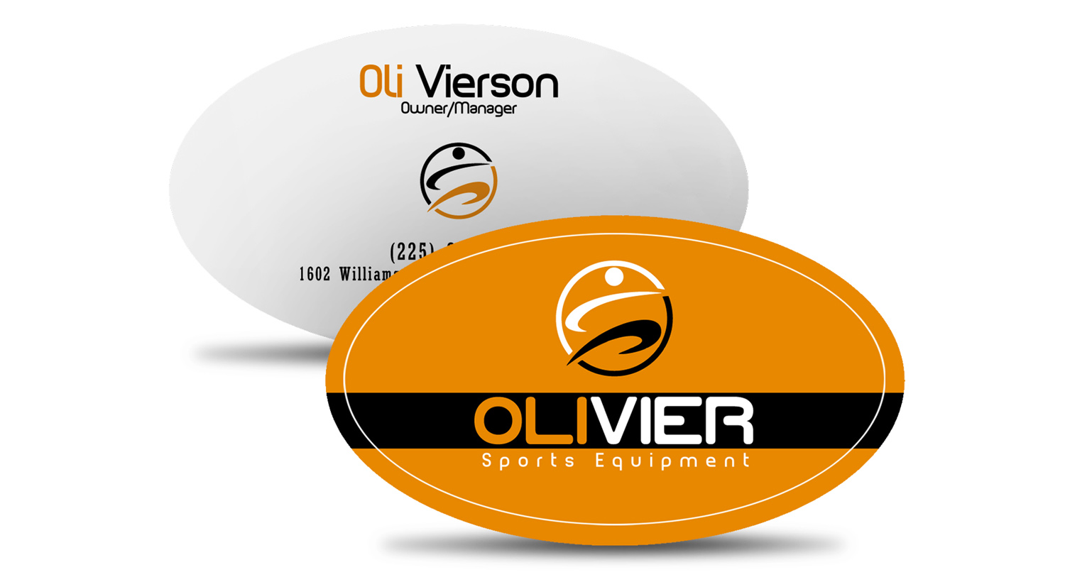 Die-cut business card design