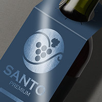 Metallic Bottle Neck Hang Tags