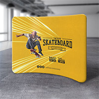 Curved Tension Pop-Up Display