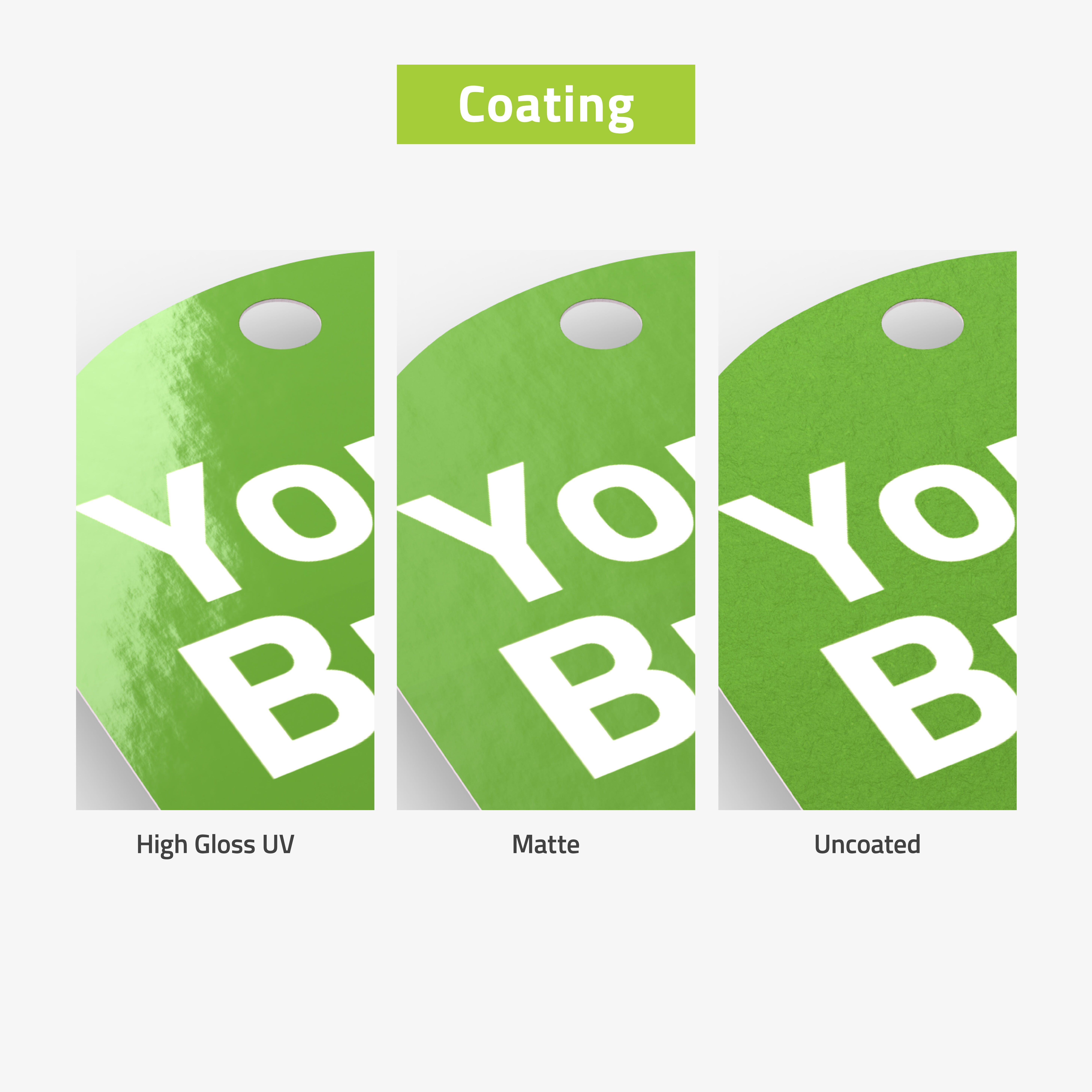Half-Circle Side Hang Tags Coating