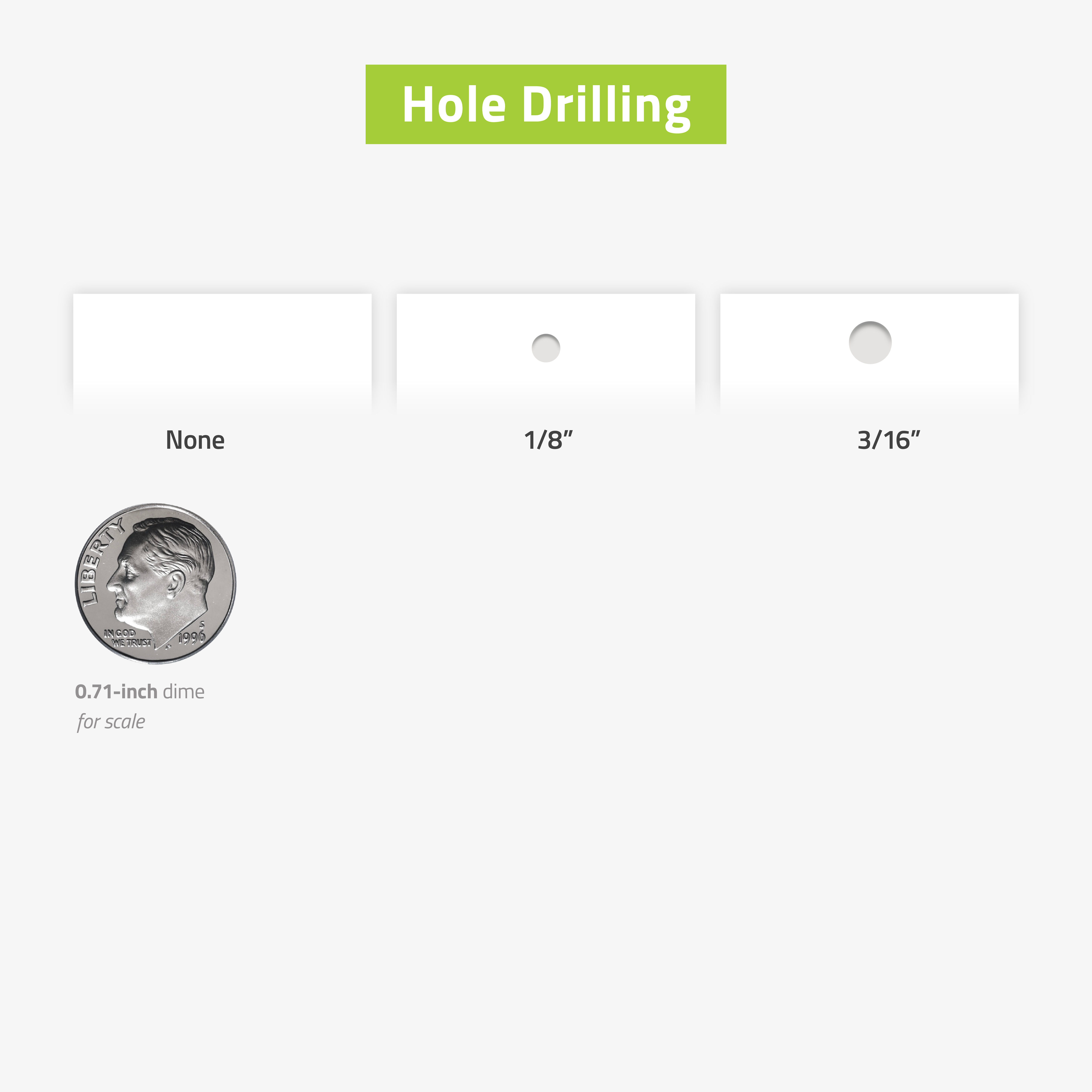 Half-Circle Side Hang Tags Hole Drilling