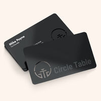 Black Metal Metal Business Cards