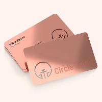Rose Gold Metal Business Cards