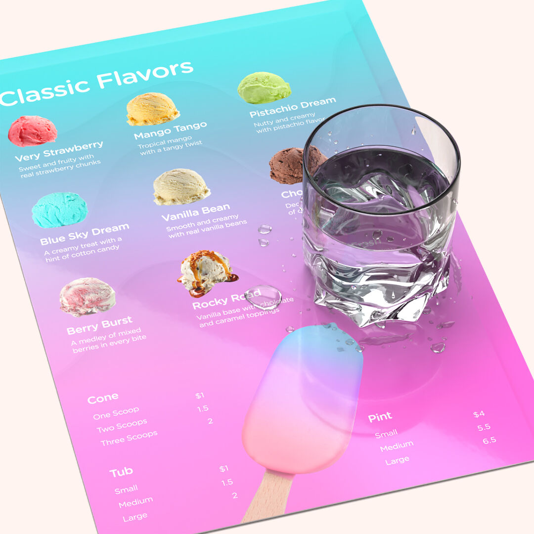 waterproof menus