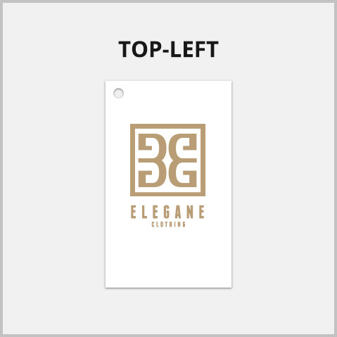 Rectangular Hang Tags Top Left Hole
