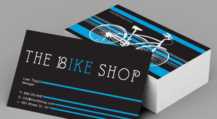 Business card with high contrast. 