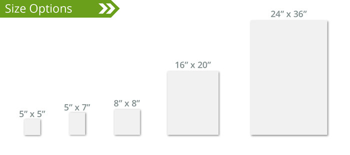Window Cling Size Options