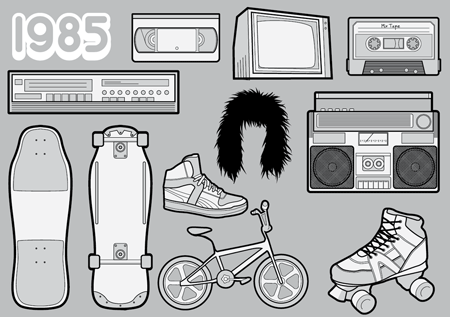 retro 80's vector