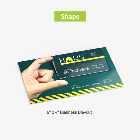 Die cut postcards