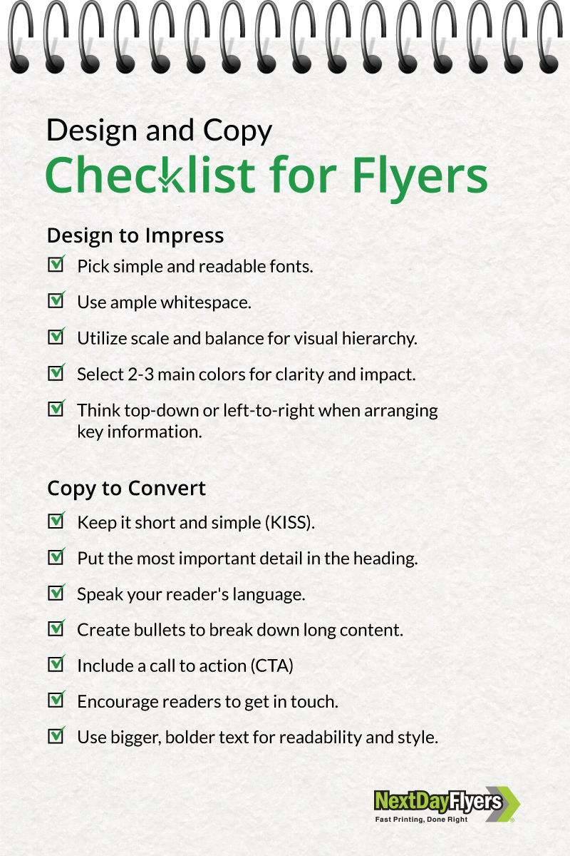 flyer design checklist